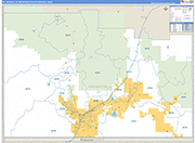 St. George Metro Area Wall Map Basic Style